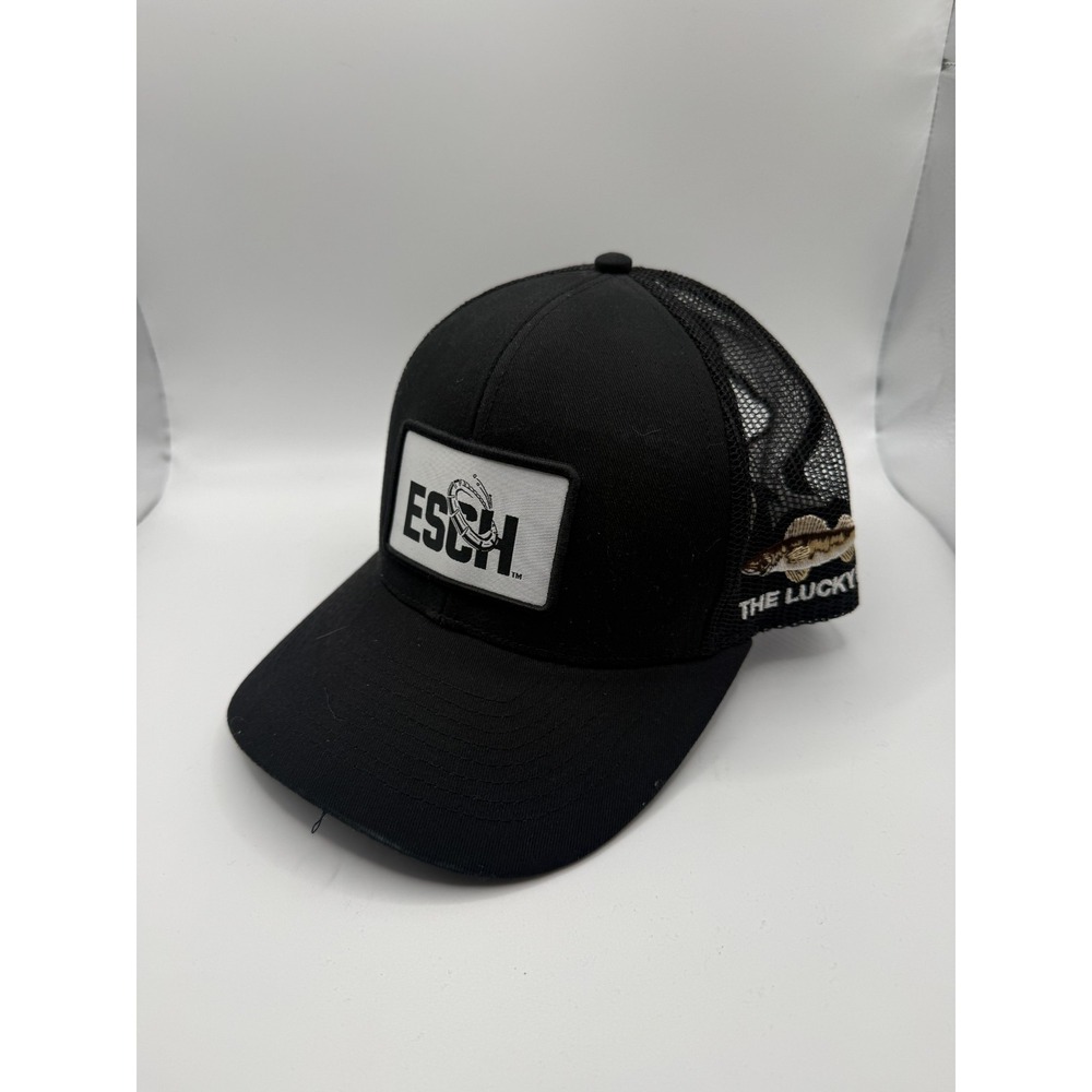 Towsleys Husqvarna The Lucky Hat Mens OS Black Esch Logo Snapback Trucker Cap